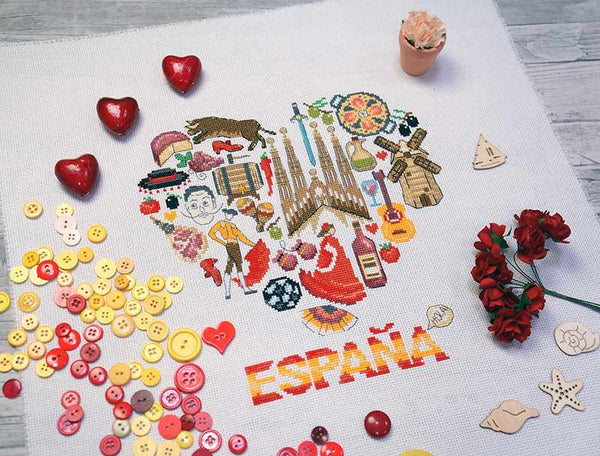 Spain. Counted Cross stitch kit. Maria Iskusnica 11.001.24
