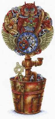 Topiary steampunk.  Cross stitch kit. MP Studio HB-719