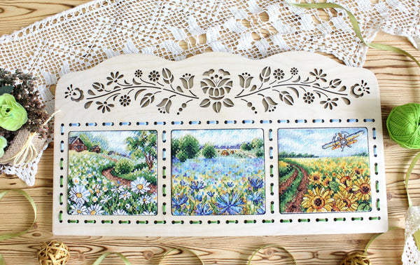 Miniature: Sunflower Morning. Cross stitch kit. MP Studio M-519