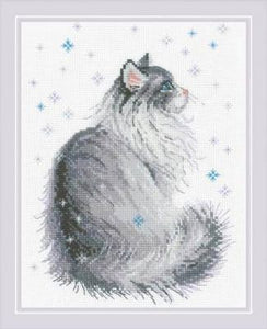 Snow Cat. Cross Stitch Kit. Riolis  1912