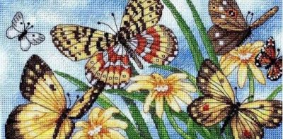 Summer Butterflies. Cross stitch kit. Classic Design 4492
