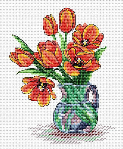 Tullips. Cross stitch kit. MP Studio M-089