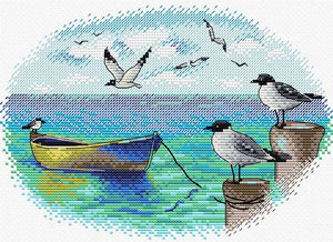 On the pier. Cross stitch kit. MP Studio M-557