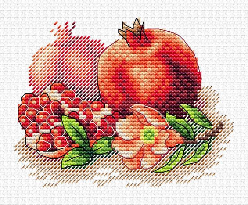 Pomegranate. Mini Cross stitch kit. MP Studio M-529