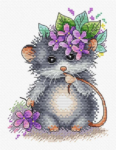 Glamour mouse. Cross stitch kit. MP Studio M-431