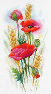Sharm of Poppies. Counted Cross Stitch Kit MP Studio A-021