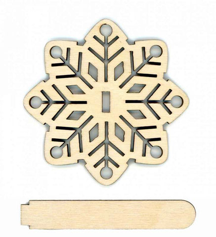 Holder  "Snowflake" for 2D embroideries on plastic canvas. Small size  MP Studio PA-017