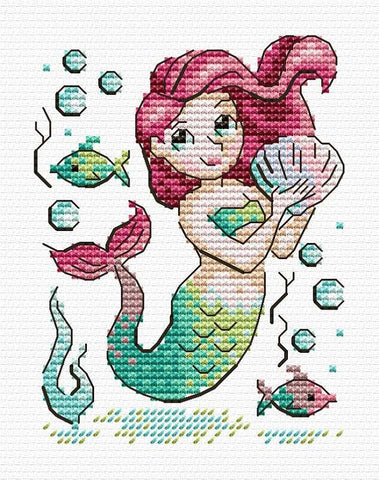 Princess: Mermaid. Cross stitch kit. MP Studio M-608