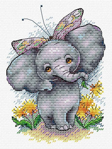 Little elephant. Cross Stitch kit. MP Studio M-364