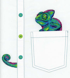 Chameleon Cross stitch kit for cloth embroidery  MP Studio B-253