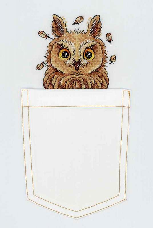 Owl. Cross stitch kit for cloth embroidery  MP Studio B-245