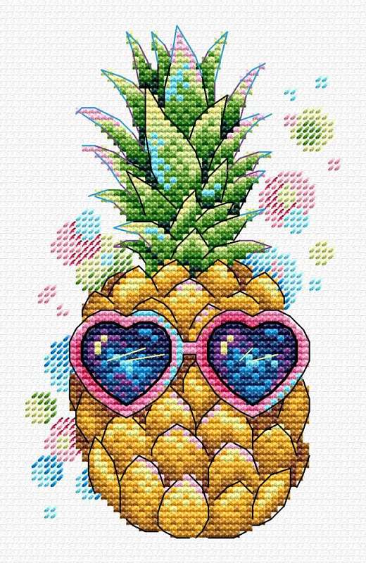 Pineapple.  Cross stitch kit for cloth embroidery  MP Studio B-533