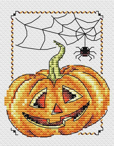 Smiling pumpkin. Cross stitch kit. MP Studio M-293