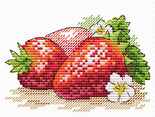 Strawberry. Cross stitch kit. MP Studio M-513