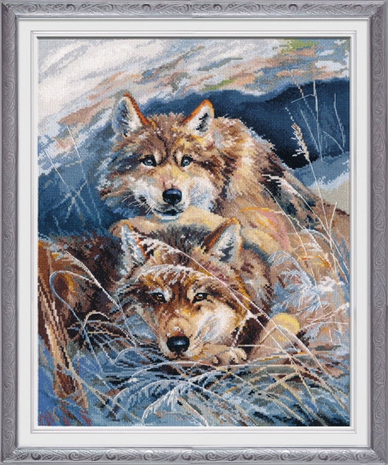 Wolves: Idyll. Cross Stitch Kit Oven 1043