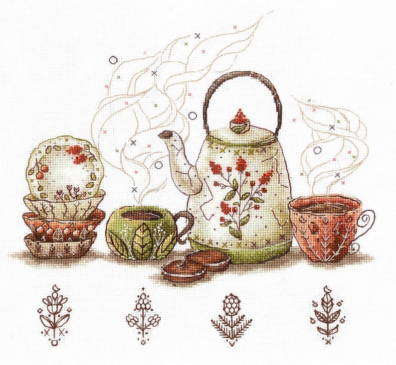 Tea keepers. Counted Cross stitch kit. Adrianna T-06